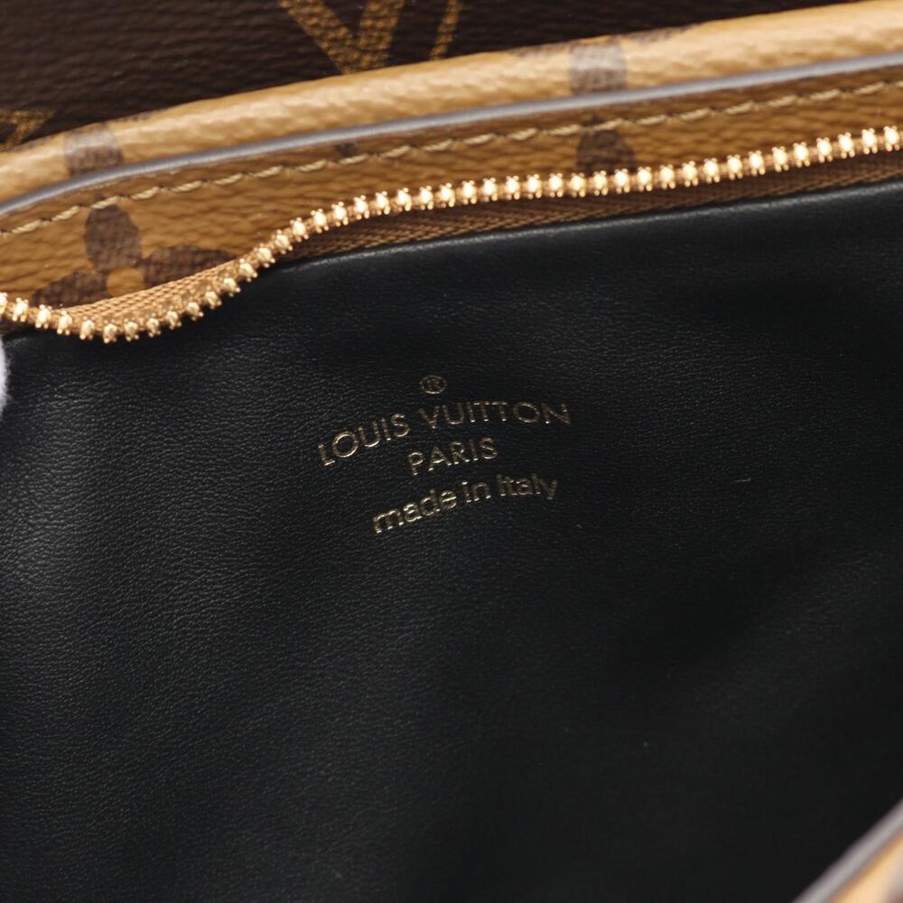 Louis Vuitton Reverse Black Shoulder Pochette LV Brown Lamb Bag - Picture 3 of 6